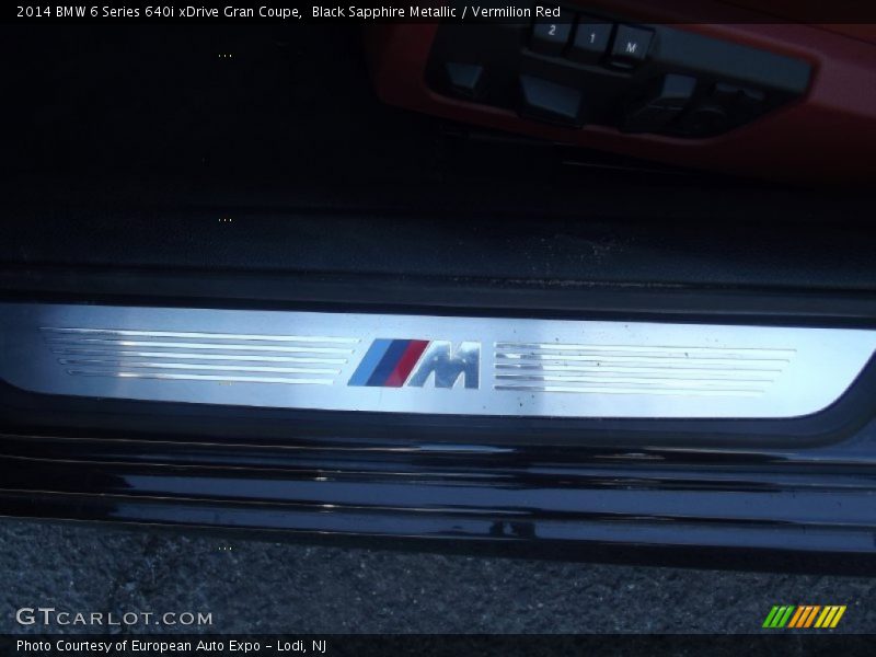 Black Sapphire Metallic / Vermilion Red 2014 BMW 6 Series 640i xDrive Gran Coupe