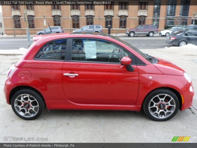 Rosso (Red) / Sport Tessuto Nero/Nero (Black/Black) 2012 Fiat 500 Sport