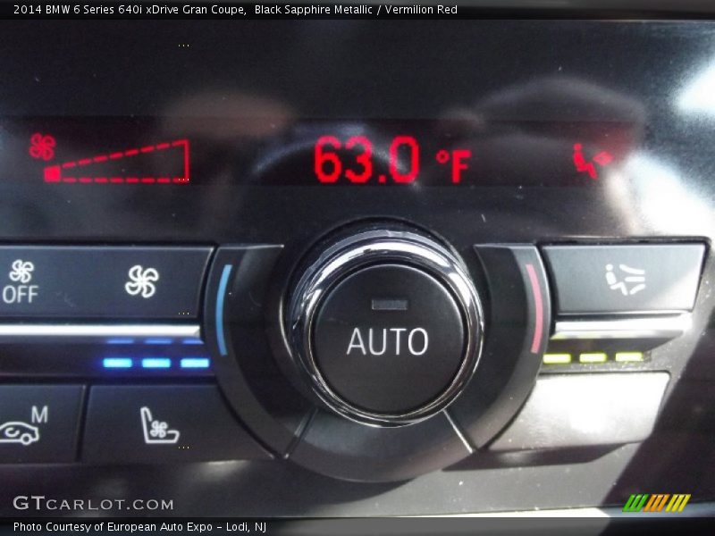 Black Sapphire Metallic / Vermilion Red 2014 BMW 6 Series 640i xDrive Gran Coupe