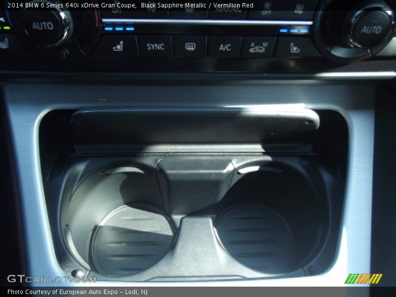 Black Sapphire Metallic / Vermilion Red 2014 BMW 6 Series 640i xDrive Gran Coupe