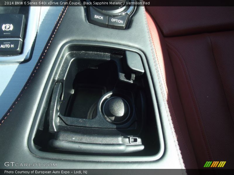 Black Sapphire Metallic / Vermilion Red 2014 BMW 6 Series 640i xDrive Gran Coupe