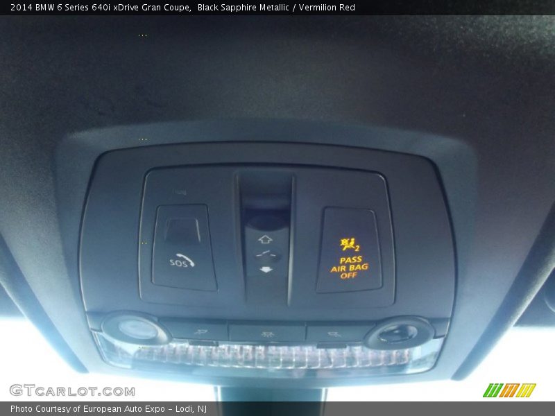 Black Sapphire Metallic / Vermilion Red 2014 BMW 6 Series 640i xDrive Gran Coupe