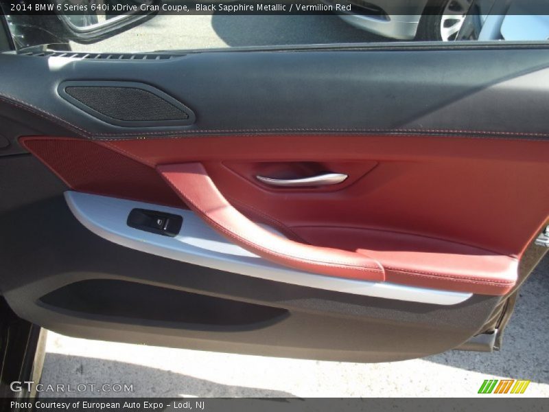 Black Sapphire Metallic / Vermilion Red 2014 BMW 6 Series 640i xDrive Gran Coupe
