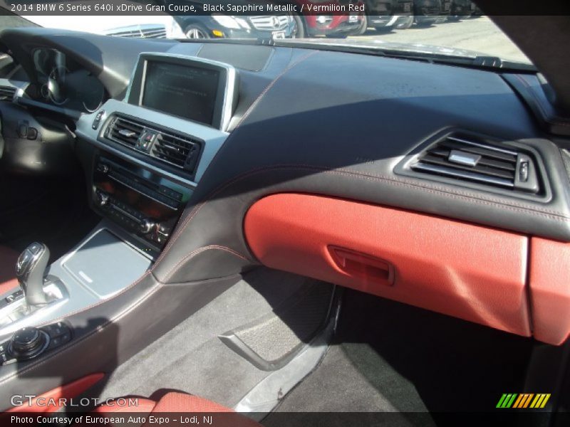 Black Sapphire Metallic / Vermilion Red 2014 BMW 6 Series 640i xDrive Gran Coupe