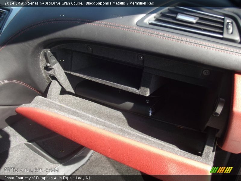 Black Sapphire Metallic / Vermilion Red 2014 BMW 6 Series 640i xDrive Gran Coupe