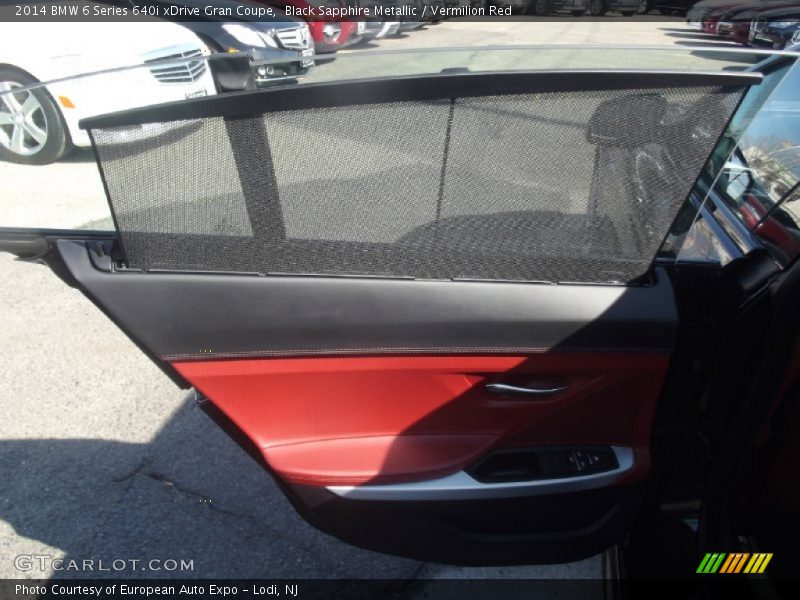 Black Sapphire Metallic / Vermilion Red 2014 BMW 6 Series 640i xDrive Gran Coupe