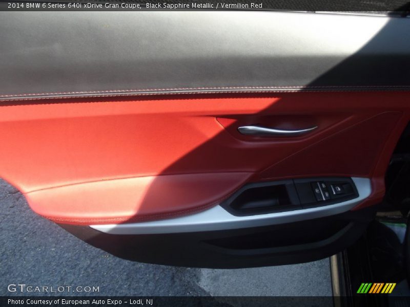 Black Sapphire Metallic / Vermilion Red 2014 BMW 6 Series 640i xDrive Gran Coupe