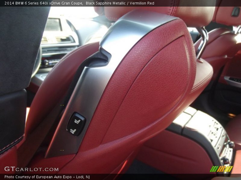 Black Sapphire Metallic / Vermilion Red 2014 BMW 6 Series 640i xDrive Gran Coupe