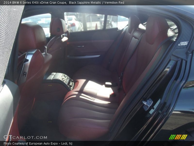 Black Sapphire Metallic / Vermilion Red 2014 BMW 6 Series 640i xDrive Gran Coupe