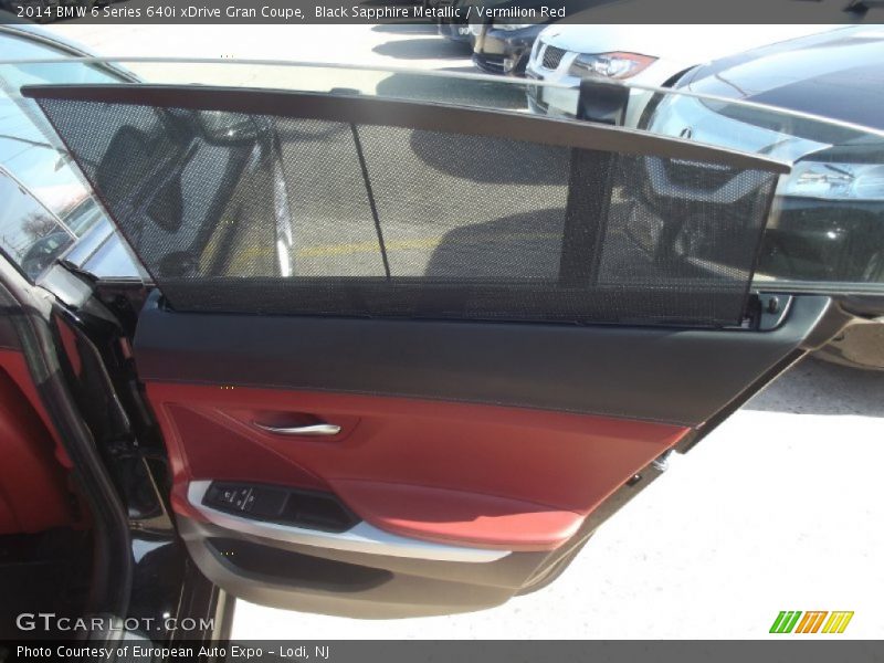 Black Sapphire Metallic / Vermilion Red 2014 BMW 6 Series 640i xDrive Gran Coupe