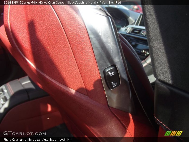 Black Sapphire Metallic / Vermilion Red 2014 BMW 6 Series 640i xDrive Gran Coupe