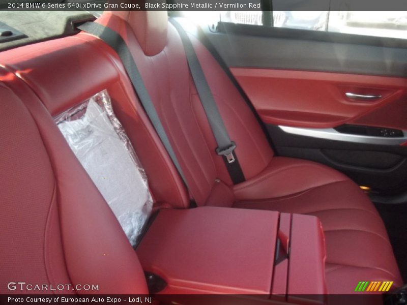 Black Sapphire Metallic / Vermilion Red 2014 BMW 6 Series 640i xDrive Gran Coupe