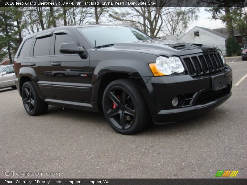 Brilliant Black Crystal Pearl / Dark Slate Gray 2010 Jeep Grand Cherokee SRT8 4x4