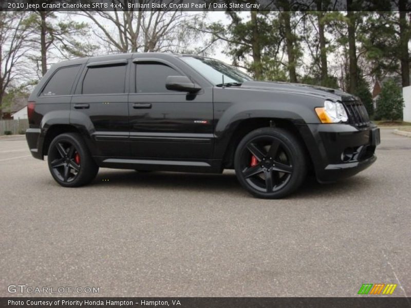 Brilliant Black Crystal Pearl / Dark Slate Gray 2010 Jeep Grand Cherokee SRT8 4x4