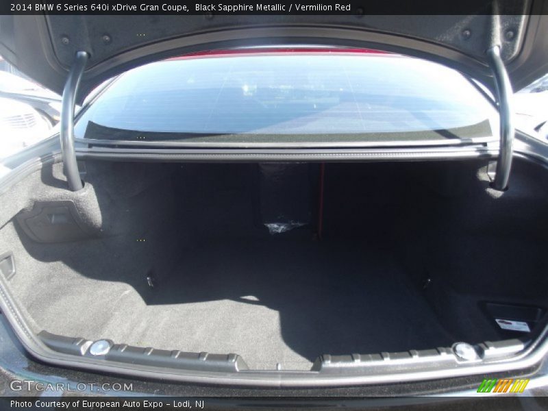 Black Sapphire Metallic / Vermilion Red 2014 BMW 6 Series 640i xDrive Gran Coupe