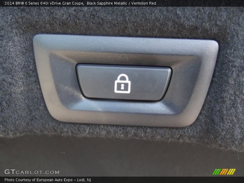 Black Sapphire Metallic / Vermilion Red 2014 BMW 6 Series 640i xDrive Gran Coupe