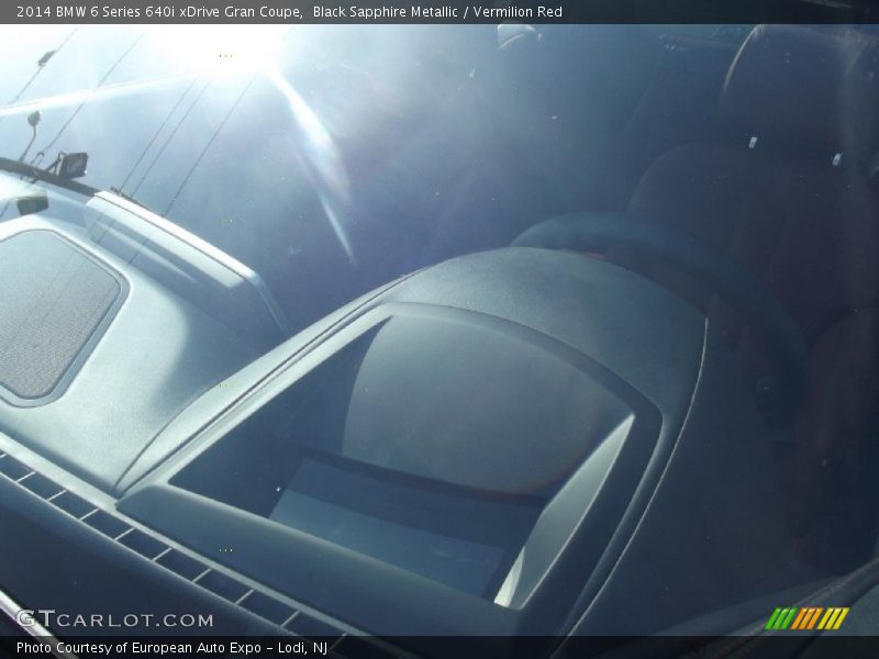 Black Sapphire Metallic / Vermilion Red 2014 BMW 6 Series 640i xDrive Gran Coupe