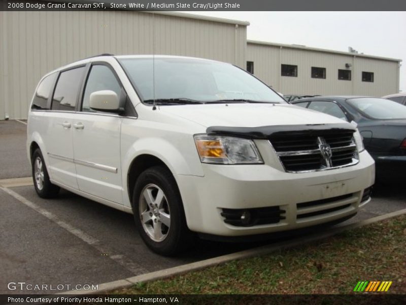 Stone White / Medium Slate Gray/Light Shale 2008 Dodge Grand Caravan SXT