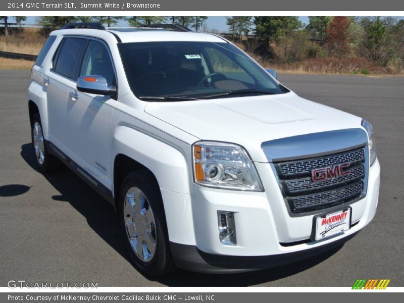 Summit White / Brownstone 2014 GMC Terrain SLT
