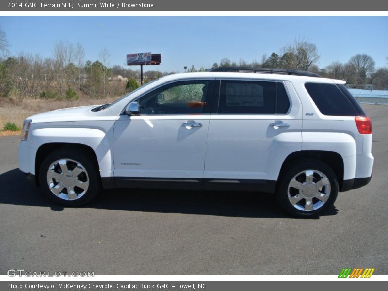 Summit White / Brownstone 2014 GMC Terrain SLT