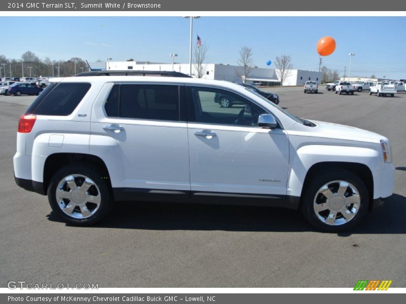 Summit White / Brownstone 2014 GMC Terrain SLT