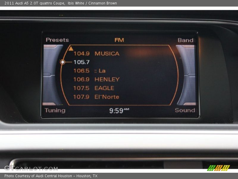 Ibis White / Cinnamon Brown 2011 Audi A5 2.0T quattro Coupe