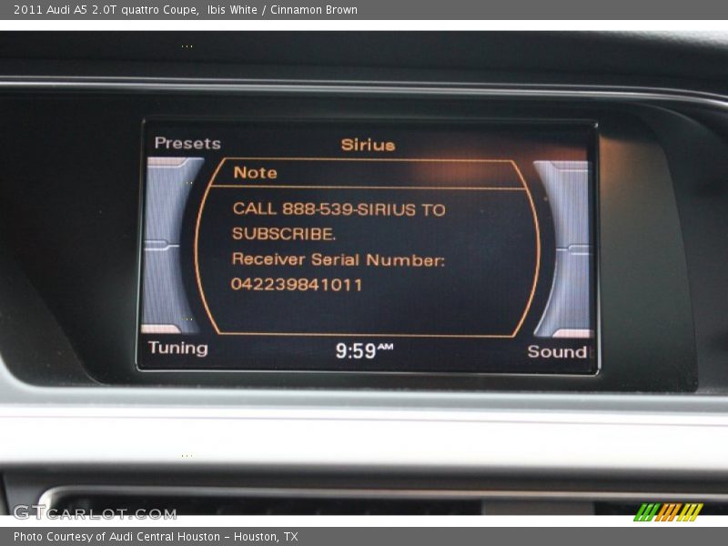 Ibis White / Cinnamon Brown 2011 Audi A5 2.0T quattro Coupe