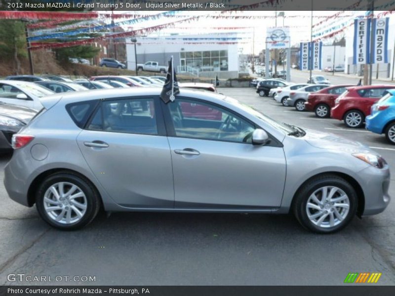Liquid Silver Metallic / Black 2012 Mazda MAZDA3 i Grand Touring 5 Door