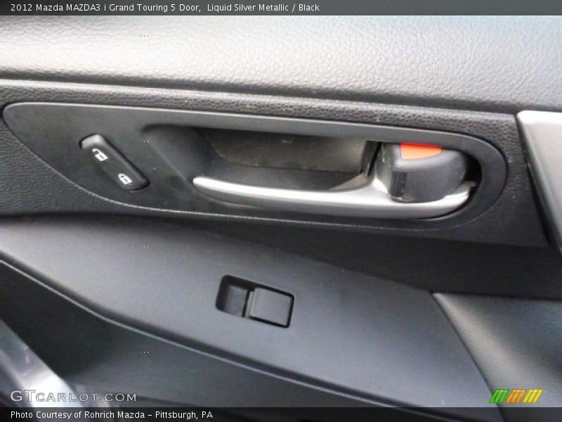 Liquid Silver Metallic / Black 2012 Mazda MAZDA3 i Grand Touring 5 Door
