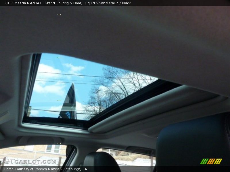 Liquid Silver Metallic / Black 2012 Mazda MAZDA3 i Grand Touring 5 Door
