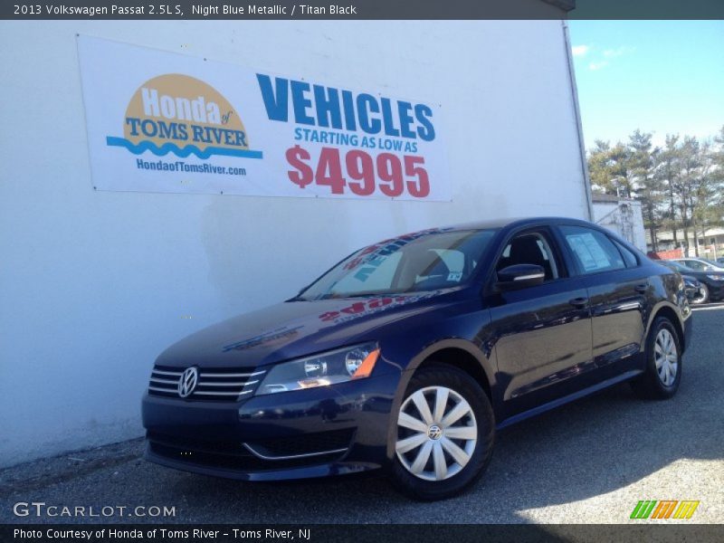 Night Blue Metallic / Titan Black 2013 Volkswagen Passat 2.5L S