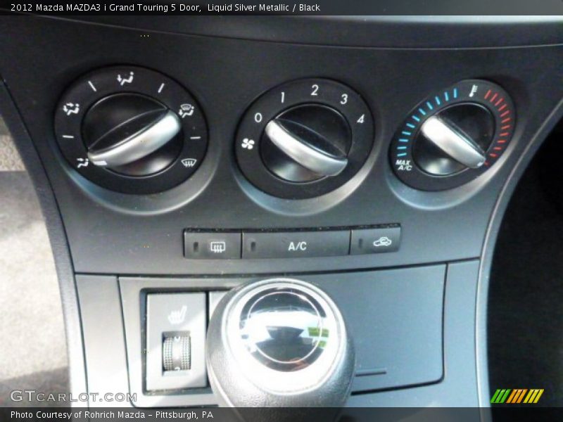 Liquid Silver Metallic / Black 2012 Mazda MAZDA3 i Grand Touring 5 Door