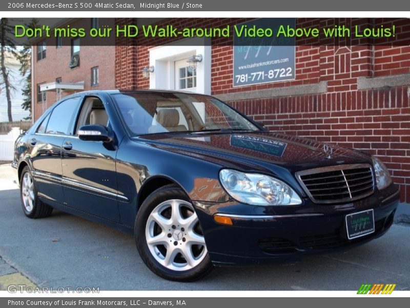 Midnight Blue / Stone 2006 Mercedes-Benz S 500 4Matic Sedan