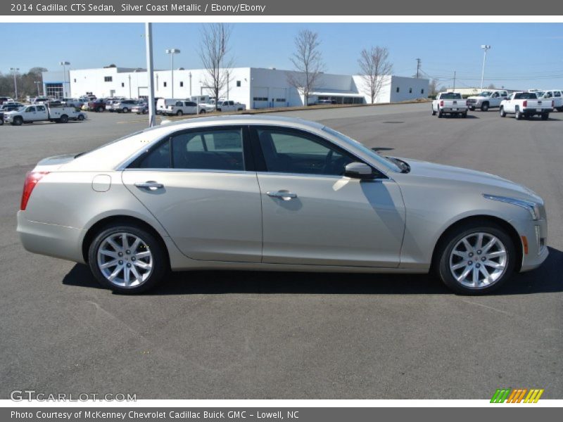 Silver Coast Metallic / Ebony/Ebony 2014 Cadillac CTS Sedan