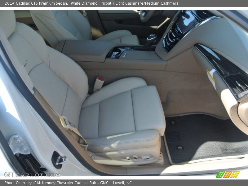 White Diamond Tricoat / Light Cashmere/Medium Cashmere 2014 Cadillac CTS Premium Sedan