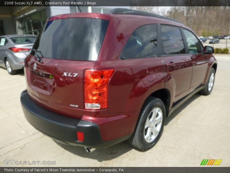Cranberry Red Metallic / Beige 2008 Suzuki XL7 AWD