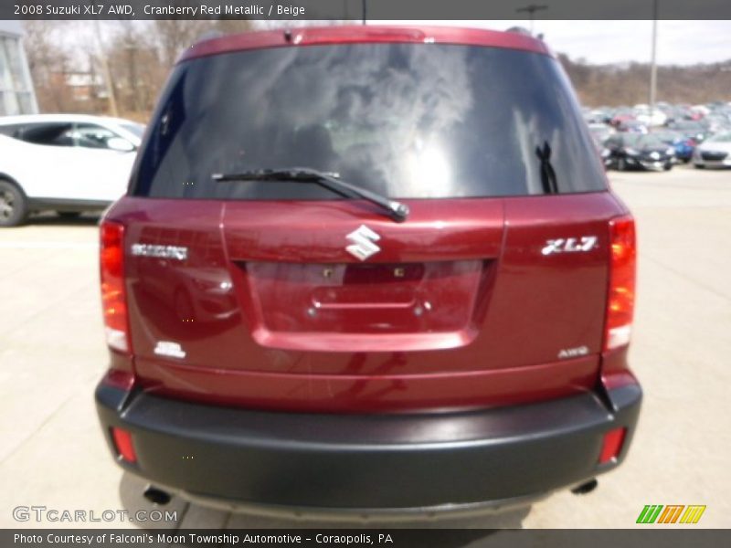 Cranberry Red Metallic / Beige 2008 Suzuki XL7 AWD