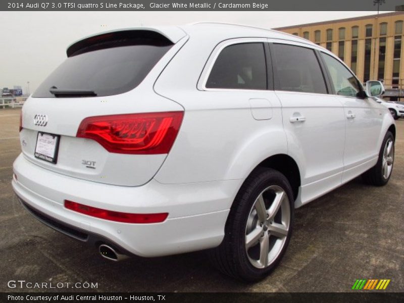 Glacier White Metallic / Cardamom Beige 2014 Audi Q7 3.0 TFSI quattro S Line Package