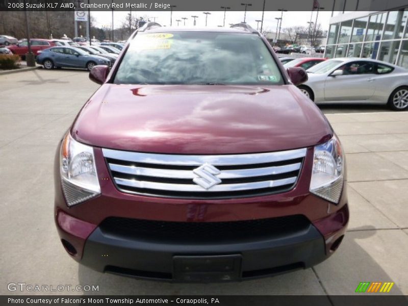 Cranberry Red Metallic / Beige 2008 Suzuki XL7 AWD