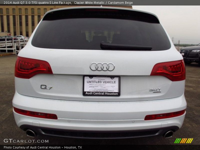 Glacier White Metallic / Cardamom Beige 2014 Audi Q7 3.0 TFSI quattro S Line Package
