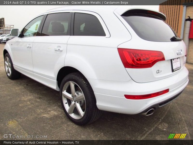 Glacier White Metallic / Cardamom Beige 2014 Audi Q7 3.0 TFSI quattro S Line Package