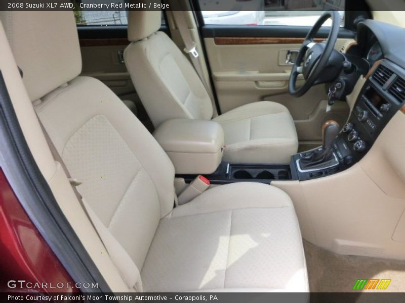 Cranberry Red Metallic / Beige 2008 Suzuki XL7 AWD
