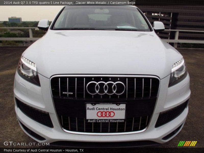 Glacier White Metallic / Cardamom Beige 2014 Audi Q7 3.0 TFSI quattro S Line Package