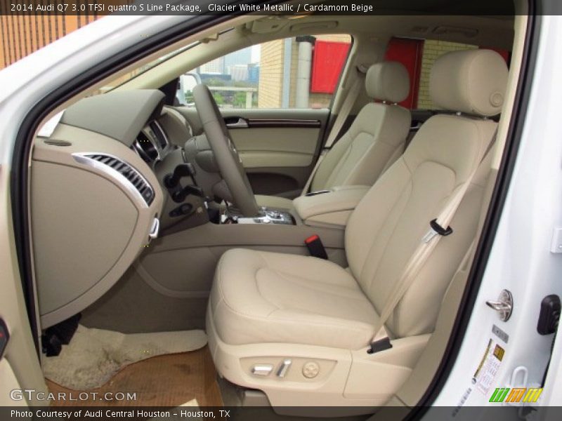Glacier White Metallic / Cardamom Beige 2014 Audi Q7 3.0 TFSI quattro S Line Package