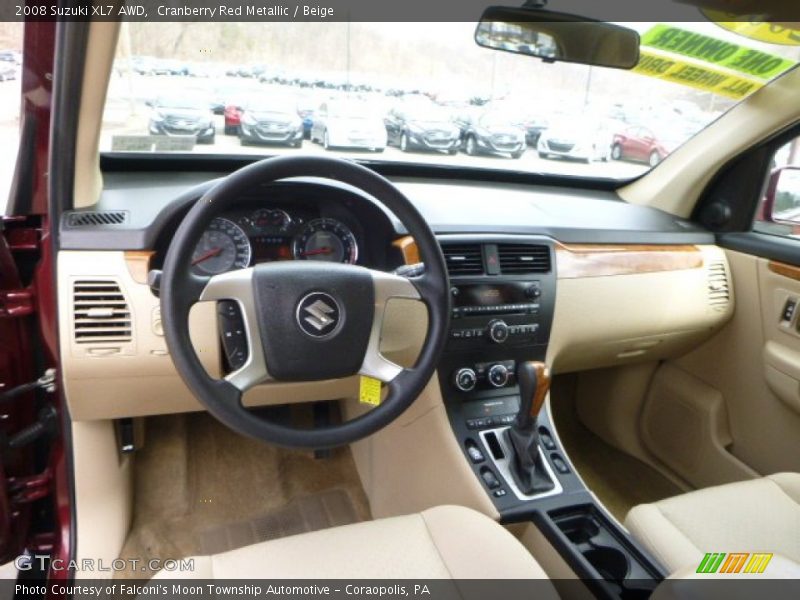 Cranberry Red Metallic / Beige 2008 Suzuki XL7 AWD