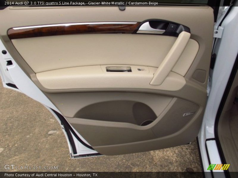 Glacier White Metallic / Cardamom Beige 2014 Audi Q7 3.0 TFSI quattro S Line Package