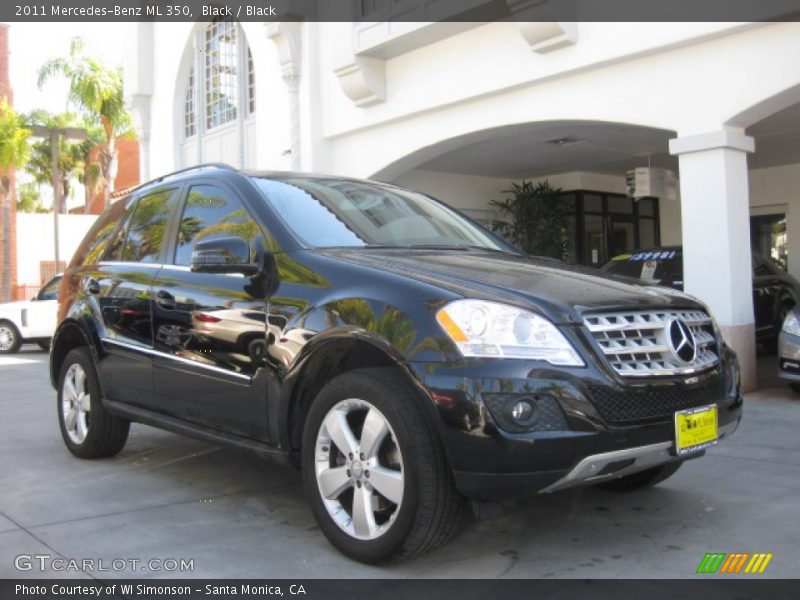 Black / Black 2011 Mercedes-Benz ML 350