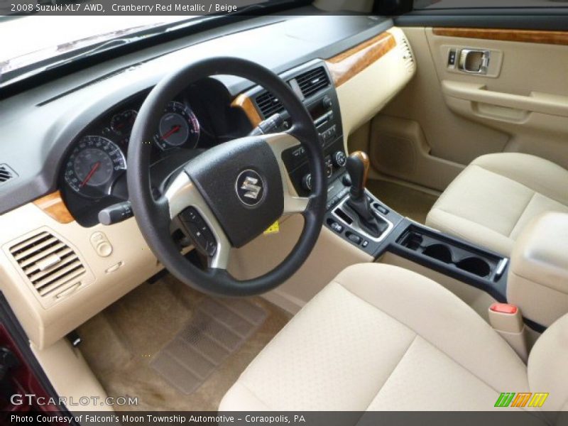 Cranberry Red Metallic / Beige 2008 Suzuki XL7 AWD