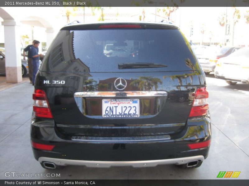 Black / Black 2011 Mercedes-Benz ML 350