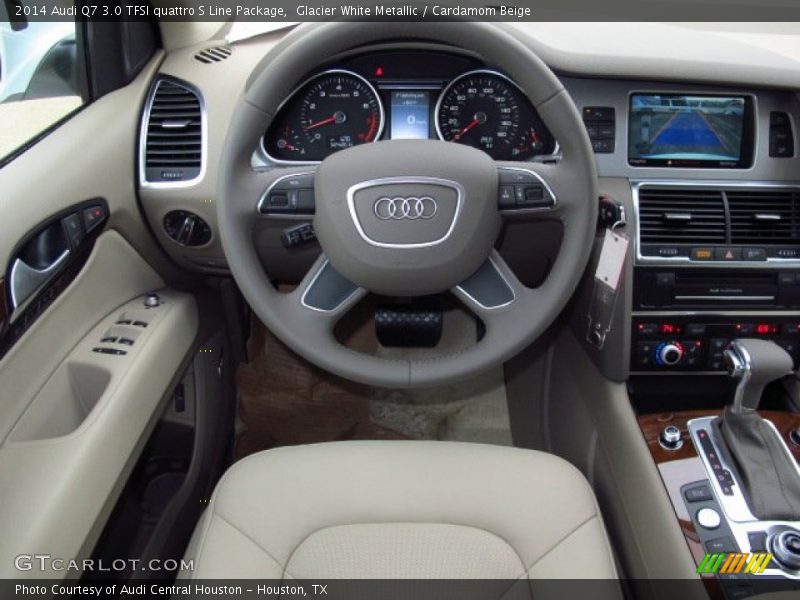 Glacier White Metallic / Cardamom Beige 2014 Audi Q7 3.0 TFSI quattro S Line Package
